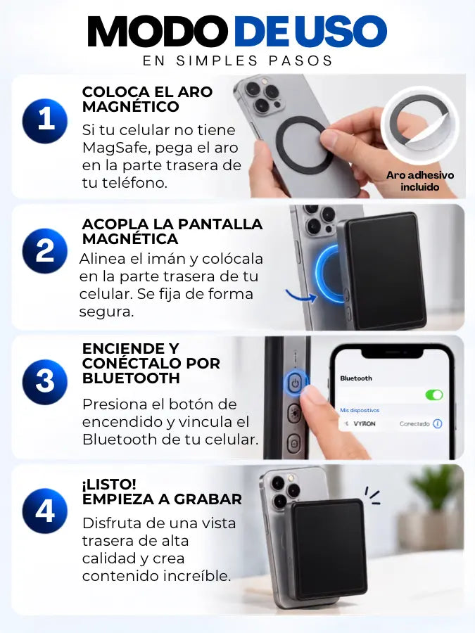 VYRON™ – Pantalla HD Magnética para Celular
