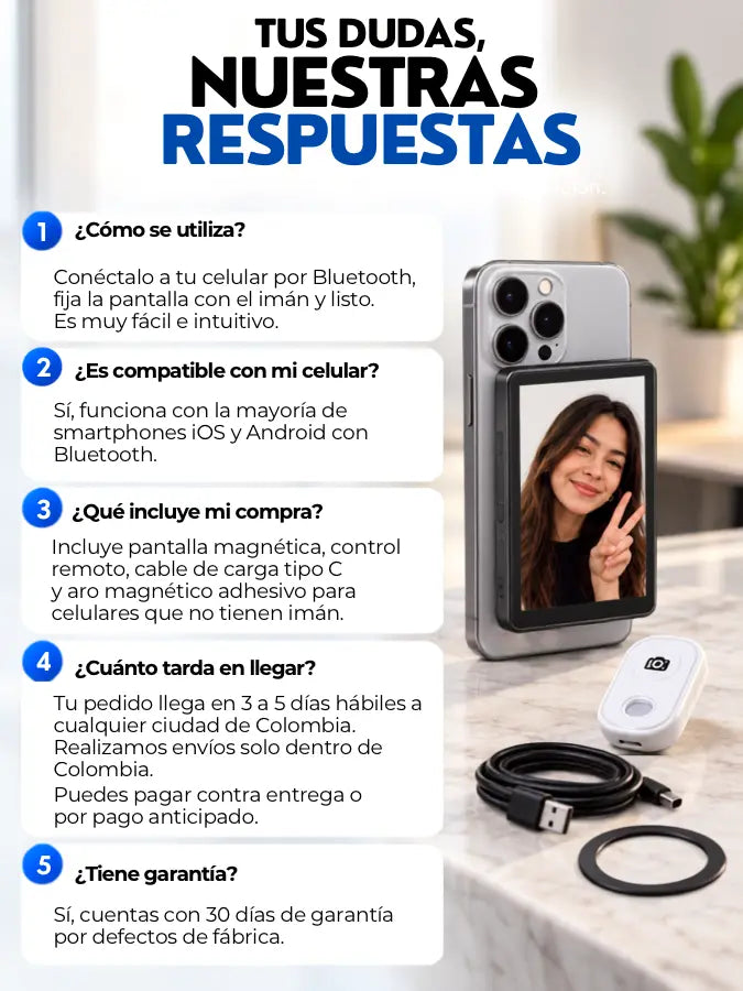 VYRON™ – Pantalla HD Magnética para Celular