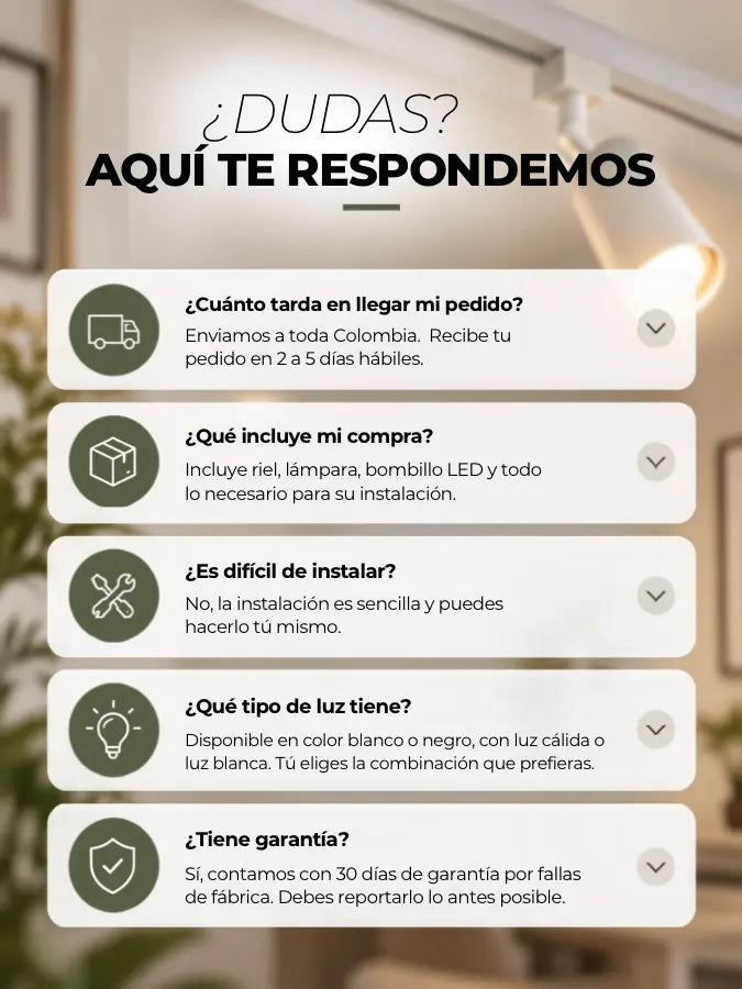 ARVIK™  Lámpara con Riel de 2 Metros y 3 Luces LED