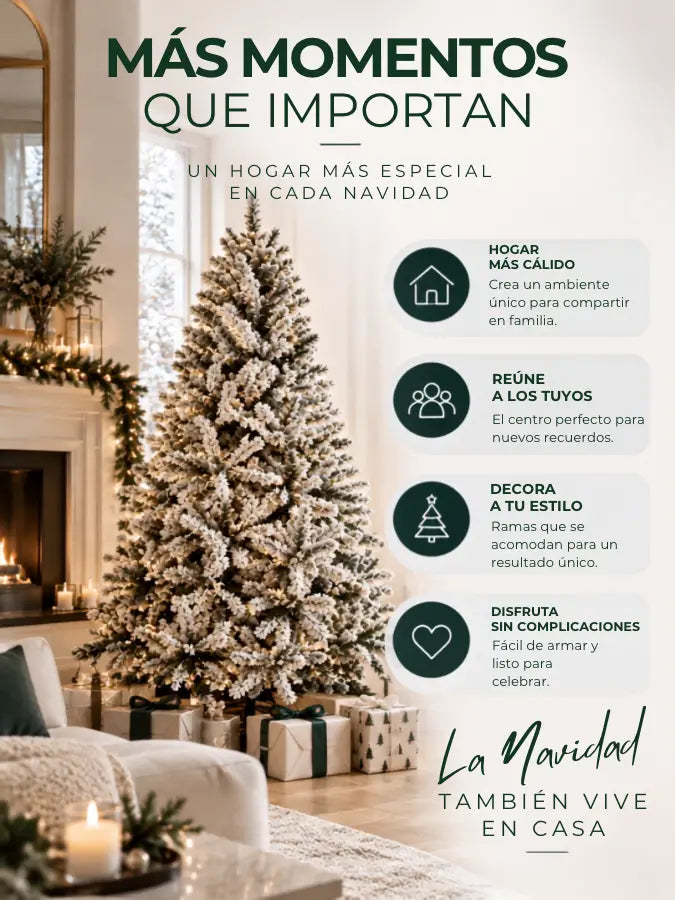 SNOW™  Árbol de Navidad Nevado 160 cm — 400 Puntas