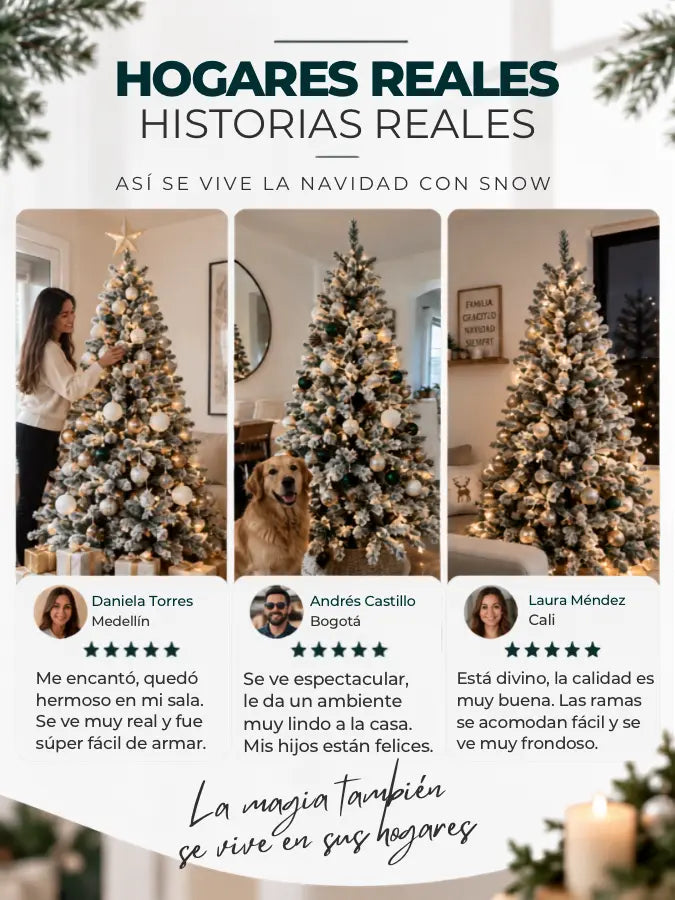 SNOW™  Árbol de Navidad Nevado 160 cm — 400 Puntas
