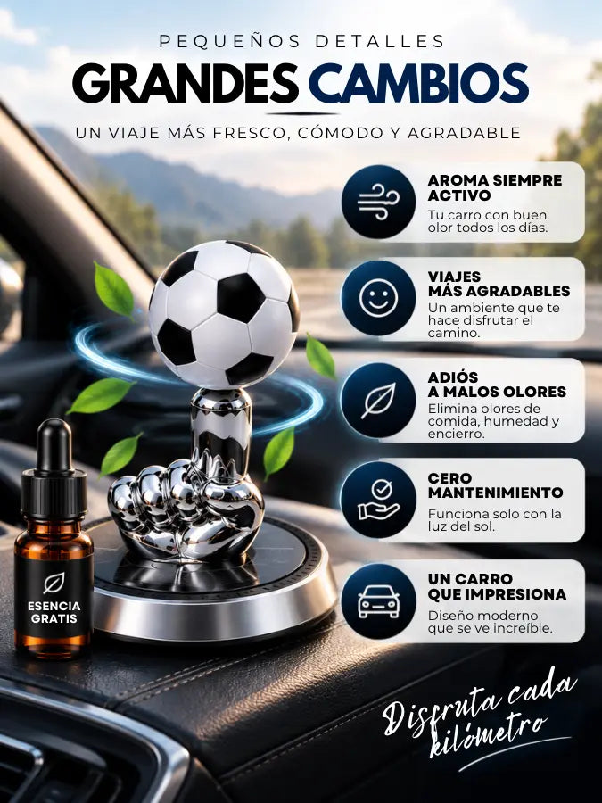 AuraBall Solar® Ambientador Solar para carro - GRATIS esencia.