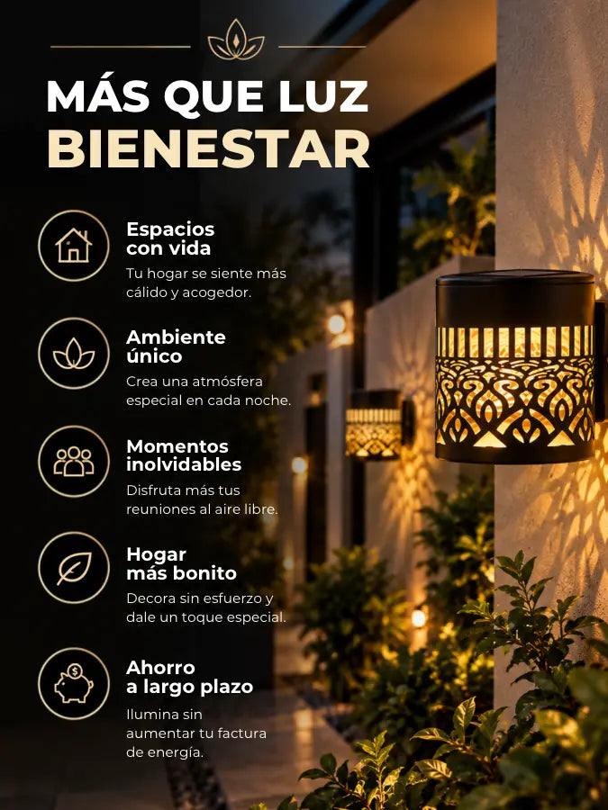 MÁNDALA™ — Lámpara Solar Decorativa con Panel Solar