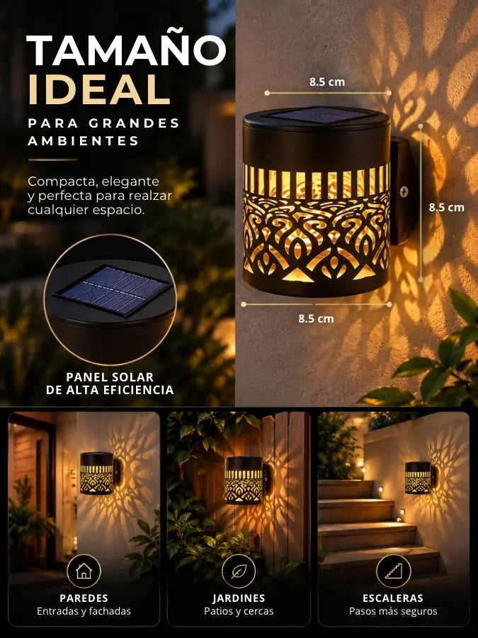 MÁNDALA™ — Lámpara Solar Decorativa con Panel Solar