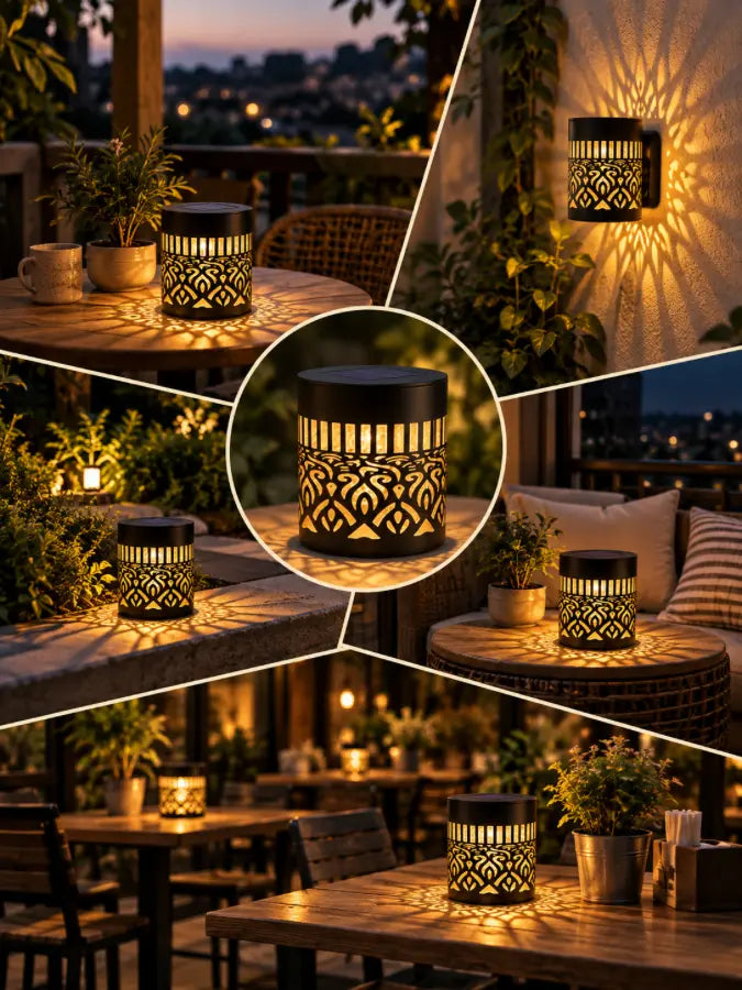 MÁNDALA™ — Lámpara Solar Decorativa con Panel Solar