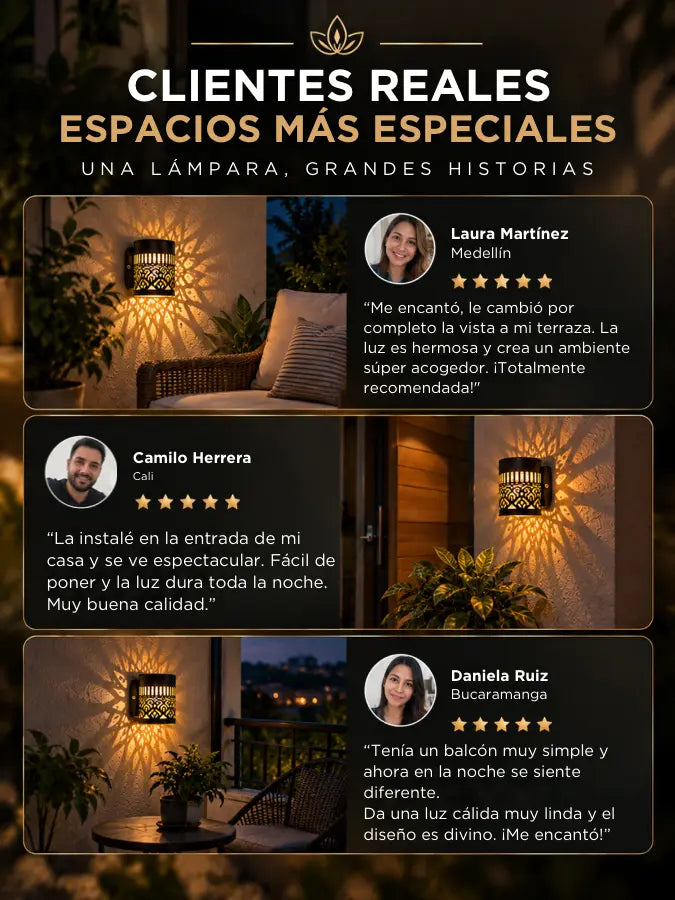 MÁNDALA™ — Lámpara Solar Decorativa con Panel Solar