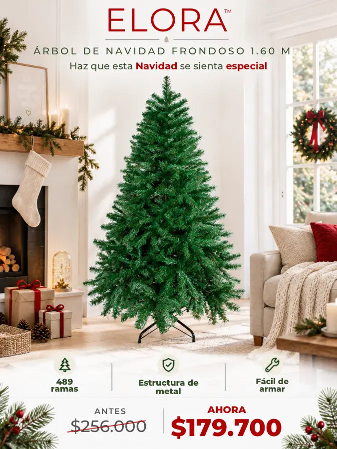 ELORA™  Árbol de Navidad Frondoso 1.60 m