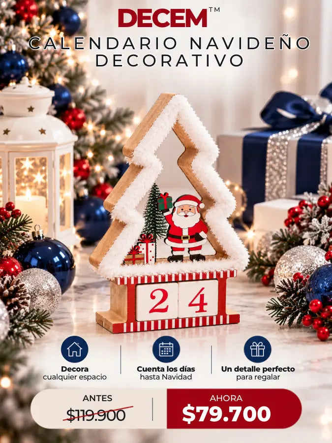 DECEM™ Calendario Navideño Decorativo