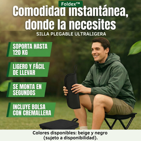 Foldex™ – Silla Plegable Ultraligera.