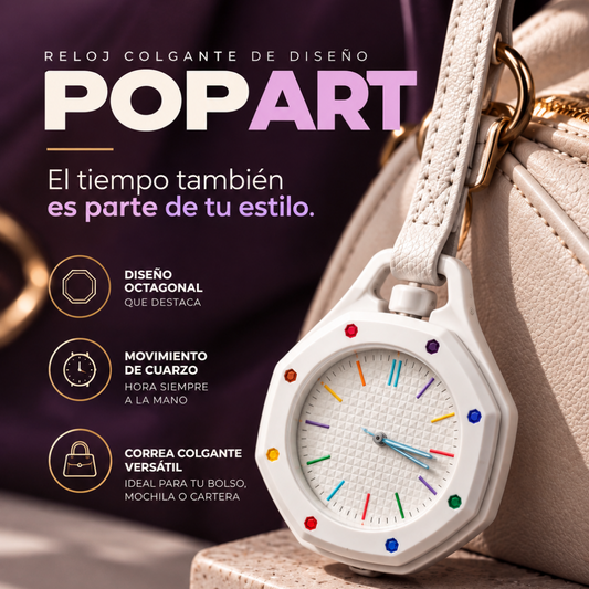 Reloj Colgante de Diseño Pop Art