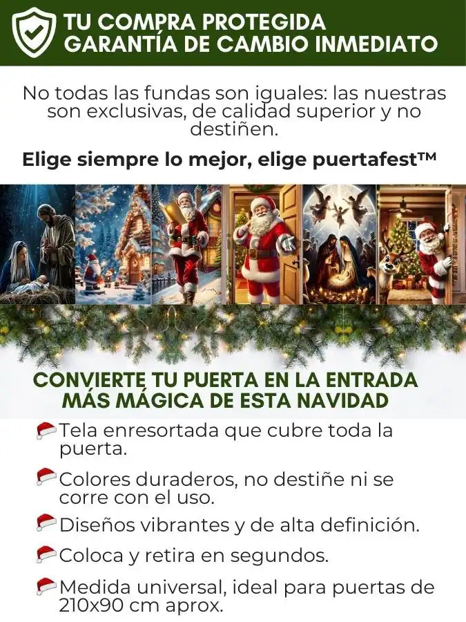 Funda navideña puerta diseño muñeco de nieve