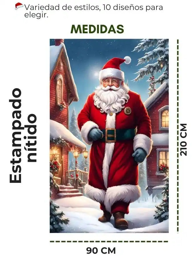Funda navideña puerta diseño reno navideño