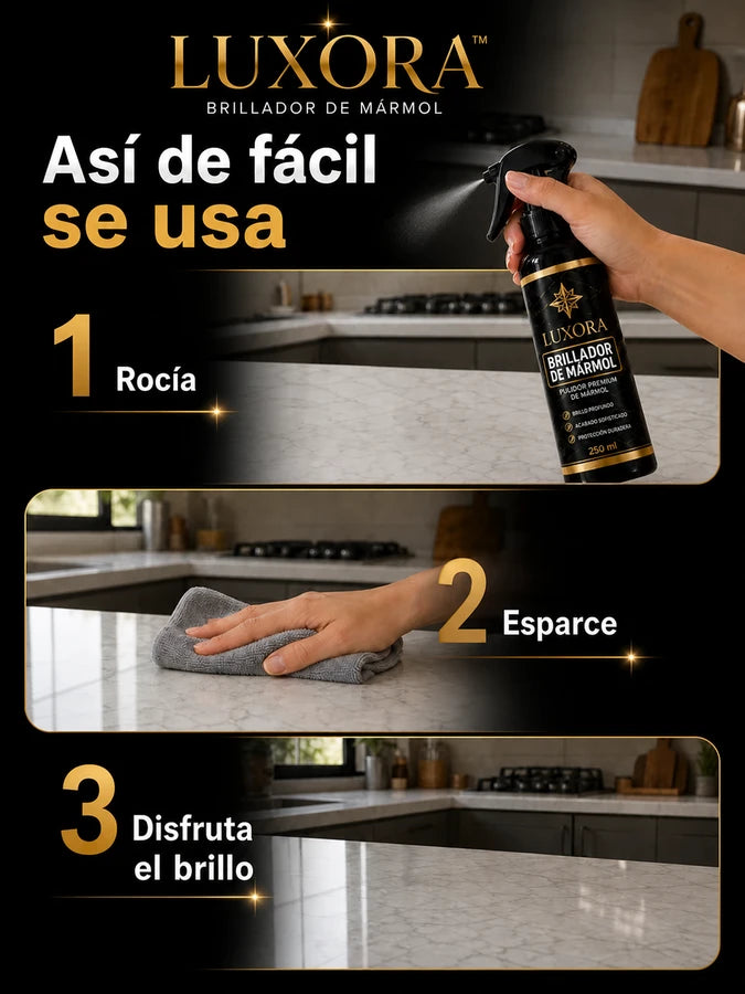 LUXORA™ Brillador para Mármol en Spray 250 ml | Devuelve el brillo
