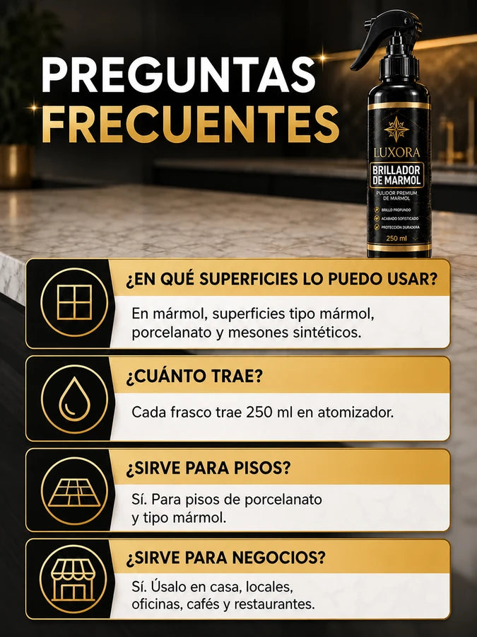 LUXORA™ Brillador para Mármol en Spray 250 ml | Devuelve el brillo