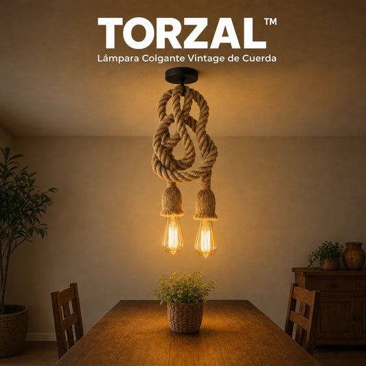 TORZAL lámpara colgante vintage de cuerda